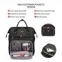 LOVEVOOK Quilted Nylon Elegant Ladies School Travel Backpack with USB Port Waterproof 15.6 In Large Women's Laptop Backpacks