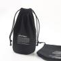 Round Bottom Organic Canvas Drawstring Bag Black Canvas Candle Packaging Pouch
