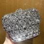 Custom design 2024 luxury Handmade Evening Bag Crown Shape Rhinestone Bag European Clutch Women Bag Chain Luxury 2023