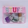 Custom Girls Ladies Durable Clear PVC Zipper Bag Flat Zippered Pouches Transparent Travel Cosmetic Makeup Bags Clear PVC Bag