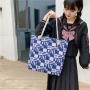 Gelory Fashion Double Sided Pattern Boho Casual Shoulder Bag Large Capacity Women Canvas Bag
