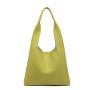 Korean Version Retro Bucket Shoulder Tote Bag Solid Color Soft PU Leather for Shopping and Commuting-Messenger Bags