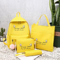 Junior high school students schoolbag Korean style backpack elementary school students shoulders bag large capacity four sets
