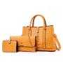 3 Piece Set Bag Fashion PU Leather Ladies Women Shoulder Handbag Design Chains Crossbody Stylish Handbags for women luxury