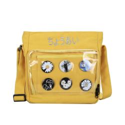 Custom Low MOQ Ita Crossbody Bags Fashion Cheap Canvas Shoulder Bags Women Small Handbag Clear PVC Ita Bag
