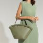 Handbag Factory Custom 2024 Newest Fashion Ladies Hand Bags Luxury Pu Leather Woven Basket Design Women's Bucket Handbags