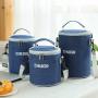 Customized Round Insulated Thermal Food Carry Bag Cooler Lunch Box Bag with Shoulder Strap