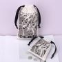 Wholesale Hot Stamping Small Cotton Twill Playing Cards Classic Tarot Cards Bag Drawstring Cotton Dust Gift Pouch