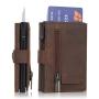 Metal Rfid Blocking Wallet Credit Card Holder Rfid Blocking Leather Aluminum Wallet