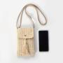 ZWY327 New Solid Color Ladies Tassel Straw Bag Braided Eco-Friendly Fashion Crossbody Shoulder Bag Wholesale Mini Cell Phone Bag