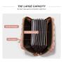 Custom Printed Luxury Designer Women Pink Pu Leather Credit Card Wallet With Zipper