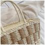 Custom 2024 Summer beach bag woven handmade straw bag bucket handbags for women ladies girls holiday bohemian