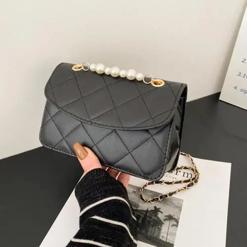 Wholesale Popular Small Square Bag 2024 New Brand Design Crossbody Bag Fashion Chain Solid Color Shoulder Bags Tote Handbag