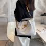 Gelory Wholesale Office Lady One Shoulder Tote Handbag Large Capacity PU Leather Tote Bags For Women