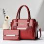 2024  Sequin leather 2 pieces set luxury designer handbags shoulder bag come with a wallet for women ladies large purses