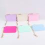 Keymay RTS Stock Waterproof Personalized Chenille Patches Cute Nylon Card Holder Wallet Mini Keychain Wallet Coin Purse Keychain