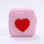 Keymay Bridesmaids Gift Cute Small Coin Purse Key Case Personalized Chenille Letter Patch Nylon Bag Make up Pouch Cosmetic Bag