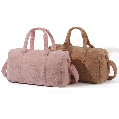 Winter Girls Fashion Pink Weekend Duffle Duffel Tote Kids Bag Cute Bag Teddy Plush Travel Bag