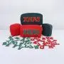 Keymay Hot Sale 27 Colors Personalized Embroidery Chenille Letter Patches Cosmetic Case Bag Christmas Pouch Christmas Makeup Bag