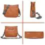 2023 HONGYA Sling HandBag PU Leather Adjustable Leopard Guitar Strap Shoulder Crossbody Hobo Bags Purse For Women