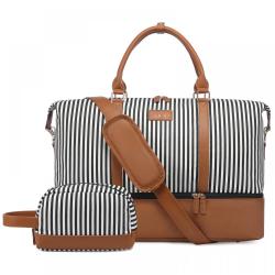 Sucipi 2022 Weekender Bags with Shoes Compartment Large Canvas Toiletry Duffel Bags Men Women Travel Bags