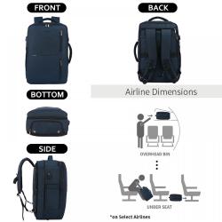 LOVEVOOK Mens Carry On Backpack 17Inch Laptop Back Bags Luggage Suitcase with 6 Packing Cubes Travel Backpacks for Women Men