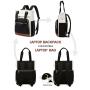 LOVEVOOK New Style Wide Open Travel Work School Backpack Convertible Business Tote Daypack with USB Laptop Backpack for Women