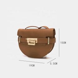 Wholesale Fashion Pu Leather  Small Shoulder Bag  Vintage Handbag Ladies Luxury Designer Saddle Bag for Women Cross body Bag