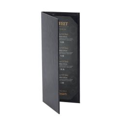 Custom menu covers leather restaurant PU smooth leather menu holder board