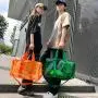 wholesale custom logo pvc clear jelly color swimming overnight tote duffel duffle bag for women girls spend the night bags