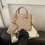 2024 New Small Square Diamond Lattice Bag Pu Solid Zipper Fashion Single Shoulder Messenger Bag With Purse Ladies Handbag