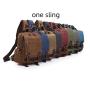 Hot Sale Casual Large Capacity canvas fabric backpack men shoulder back bag outdoor travel sling backpack for wholesale