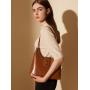 Tote Bag 2024 New Versatile One Shoulder Leather Retro Club Bag
