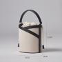 2024 Small Buckle Women's Crossbody Bag Embossed PU Leather Bucket Bags Canvas Pouch Should Bag For Girls