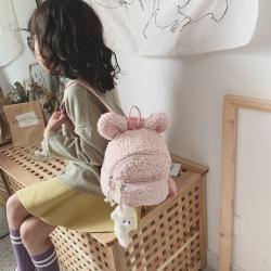 Light Backpack Small Solid Color Plush Gifts Rabbit Bear School Bag  Kids Backpack School Bag For Kids