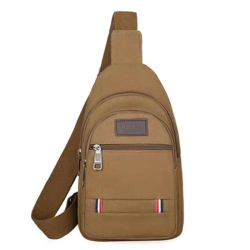 New Fashionable  Men Chest Canvas Bag Multipurpose Sports Bag With Large Capacity Pure Color Durable Cycling Bags