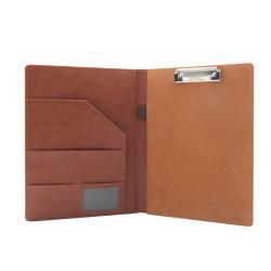 High quality leather file cover customized bill cover A4 size leather cover with logo