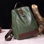Wholesale Retro Oil Wax Soft Leather PU Large Capacity Women Leather Backpack