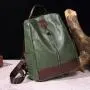 Wholesale Retro Oil Wax Soft Leather PU Large Capacity Women Leather Backpack