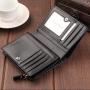 OEM005 Short Men Wallets Fashion New Card Purse Multifunction Organ Leather Wallet For Male Zipper Wallet With Coin Pocket