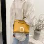 Fashionable Designer Woman Handbag Custom Pure Color Small Square Bag Chain Casual Simple Single Shoulder Bucket Bag