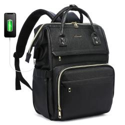 LOVEVOOK 2022 Soft Faux PU Leather Travel Backpack Purse Casual Men's School Book bags 14 15.6 17 inch Women's Laptop Backpacks