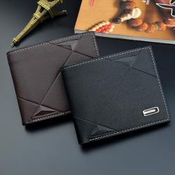 KBW218 New Men's Wallet Men's Short Multi-card Fashion Casual Money Clip Thin Section Tri-fold Soft Leather Wallet