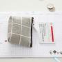 Customized zipper cotton and linen coin purse simple and fashionable keychain coin purse for kids student