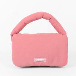 CHANGRONG Custom lightweight soft padded handbag pink nylon puffer bag small