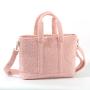 High Quality Low Price Portable Bag Storage Huge Reusable Folding Cheap Ladies Women Large Capacity Zip Fuzzy Sherpa Tote Bag