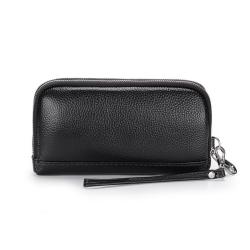 Good quality ladies mobile phone bag handbag lady leather purse long wallet double layer zipper grab bags woman wallet