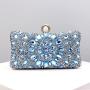 Hot selling diamond multicolour shiny rhinestone handbag clutch bag ladies party wedding blue evening bags
