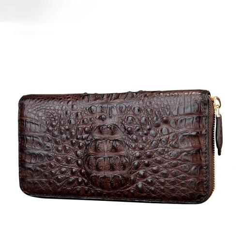 Cartera De Cuero Para Hombre  Authentic Genuine Crocodile Skin Real Croc Leather Men's Clutch Bag Hand Zipper Wallets For Men