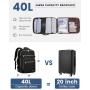 LOVEVOOK OEM 40L Large Capacity Carry On Travel Backpack Flight Approved Business Laptop Back pack Suitcase with 3 Packing Cubes